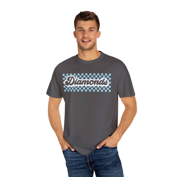 Diamonds Checker Garment-Dyed T-shirt (unisex)