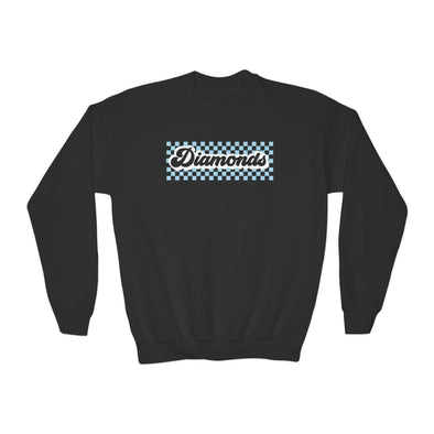 Diamonds Checker Youth Crewneck Sweatshirt